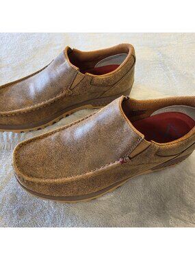 Twisted X Mxc0003 Slip On Loafers Casual Shoes Cellstretch Antibacterial Brown